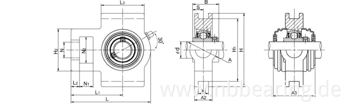 Flange Cartridge Bearing Units UCT200 series 